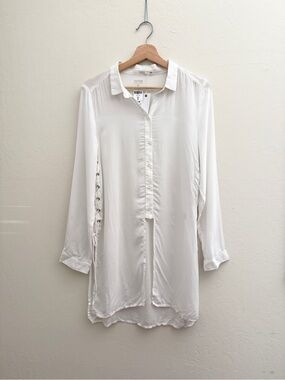 LF Millau White Long Sleeve Tunic Top size M